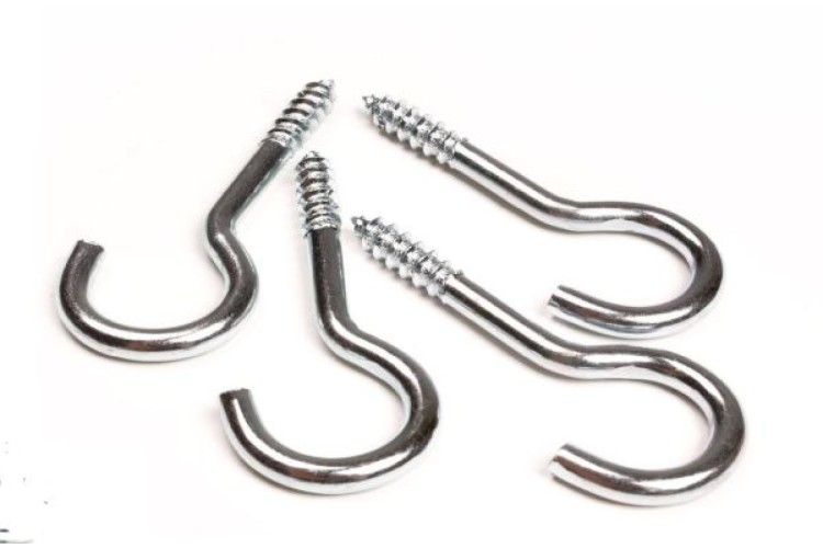 10 X 60MM HOOK SCREWS (ZINC)