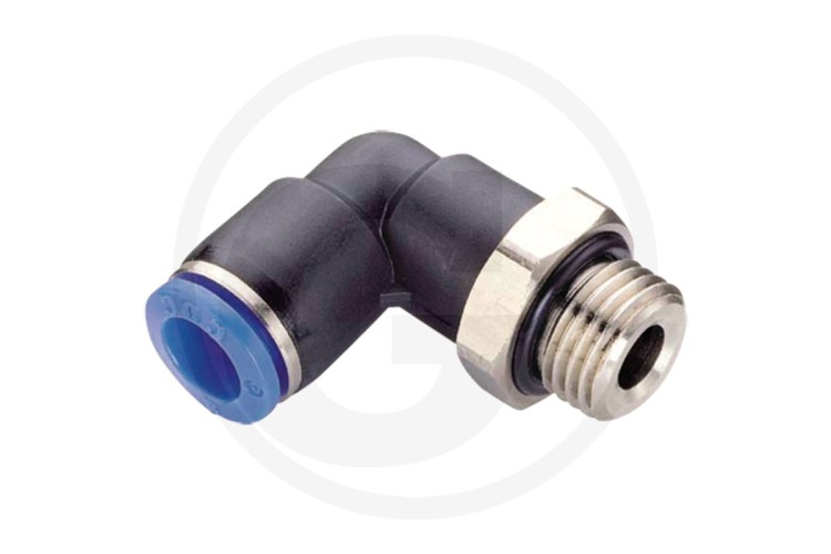 10MM HOSE X 1/2 MALE PNEUMATIK ANGLED SCREW IN CONNECTOR B-WEd-10-1/2-KU