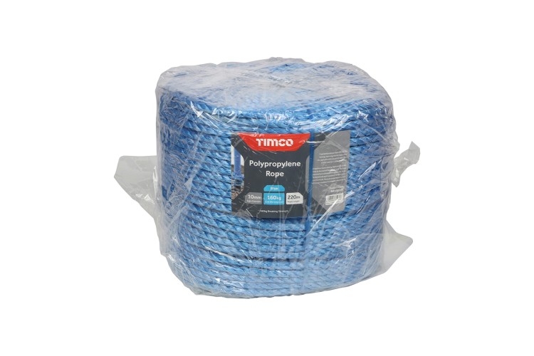 10mm x 220m Blue Poly Rope Long - Coil BR10220C