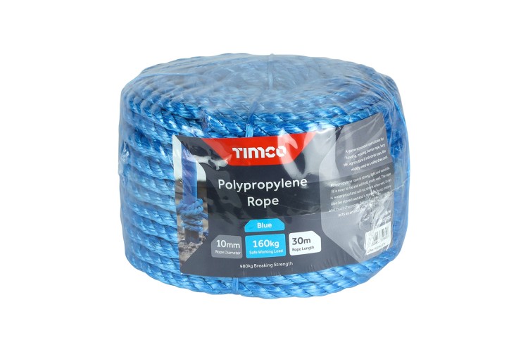 10mm x 30m Blue Poly Rope - Coil BR1030C