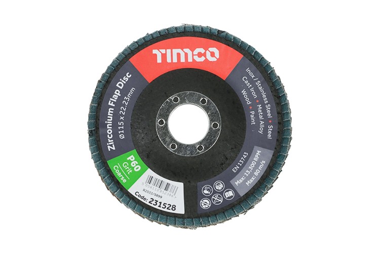 115 X 22.3MM ZIRCONIUM (P60) GRIT FLAP DISC