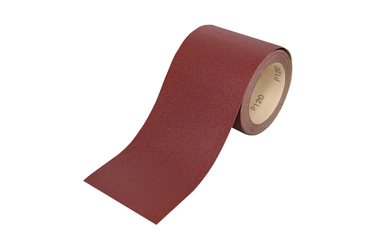 115mm x 10m Sandpaper Roll Red P120 231311