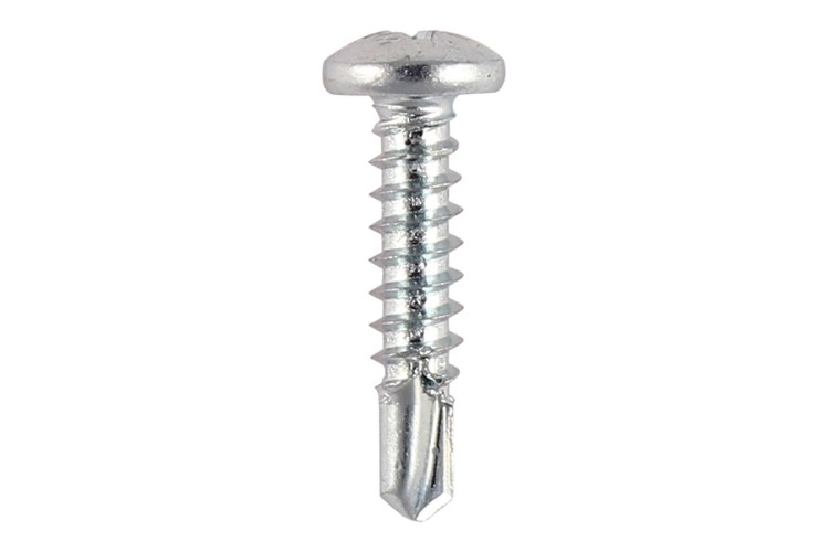 12 x 1 Hex Head S/Drill Screw - (BZP)