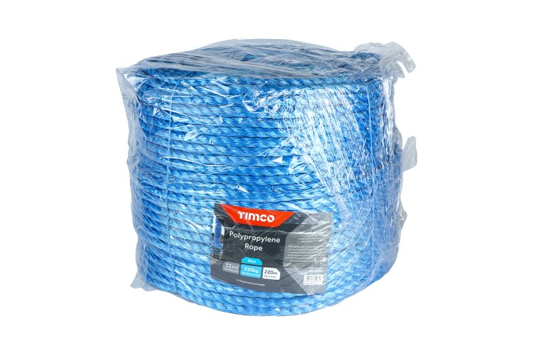 12mm x 220m Blue Poly Rope Long - Coil BR12220C