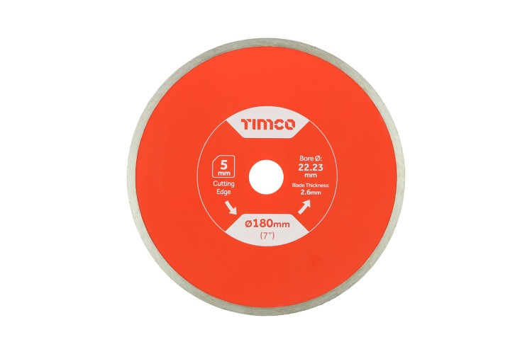 180MM X 22.2MM TILE AND CERAMIC CONTINUOUS CUTTING BLADE