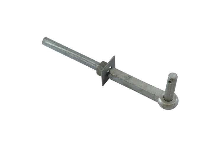 22MM X 325MM GATE HOOK TO BOLT (SQUARE PLATE WITH NUT AND WASHER) (GALV) 