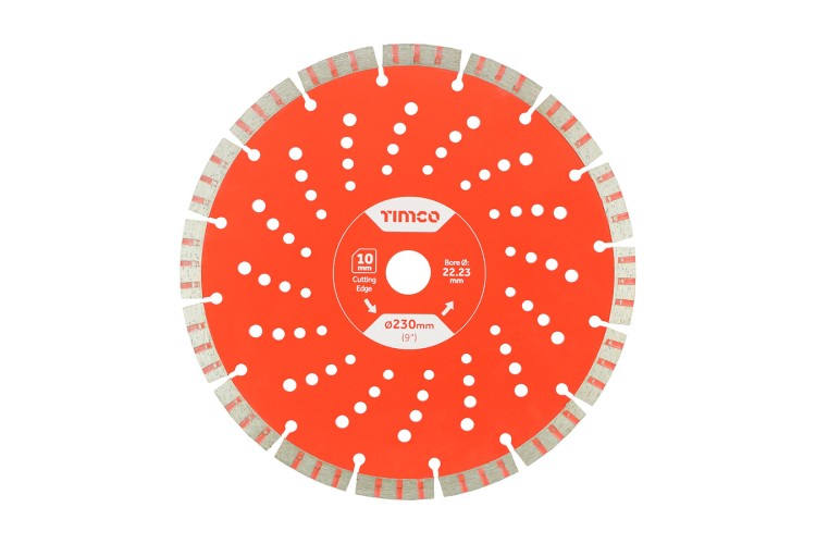 230 x 22MM  Diamond Blade Laser 10mm Seg GPL230222.