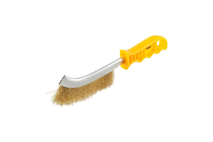 255MM HANDLE WIRE BRUSH (YELLOW) (BRASS)