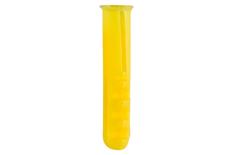 25MM PLASTIC WALL PLUG (YELLOW)  (100 PK)