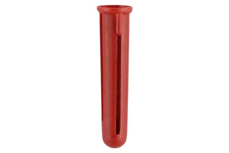 30MM PLASTIC WALL PLUGS (RED) (100 PK)