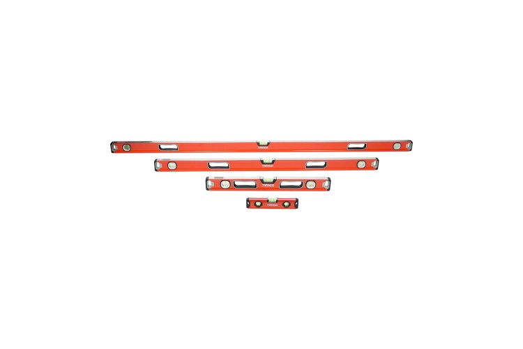 4 PIECE PROFESSIONAL BOX BEAM SPIRIT LEVEL SET