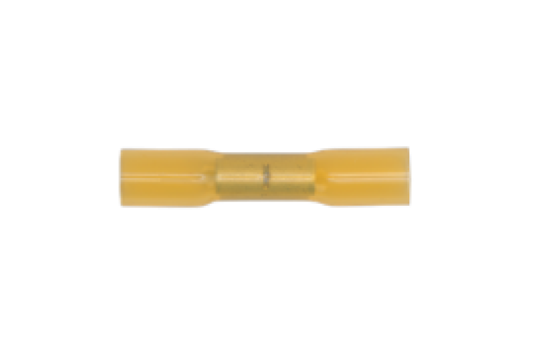 4MM² - 6MM² HEATSHRINK BUTT CONNECTORS (YELLOW) (100PK)