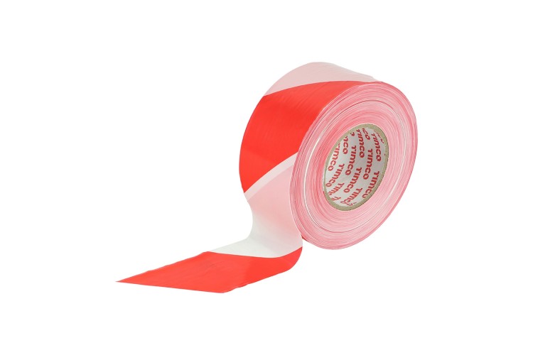 500m x 70mm PE Barrier Tape - Red/White BART500