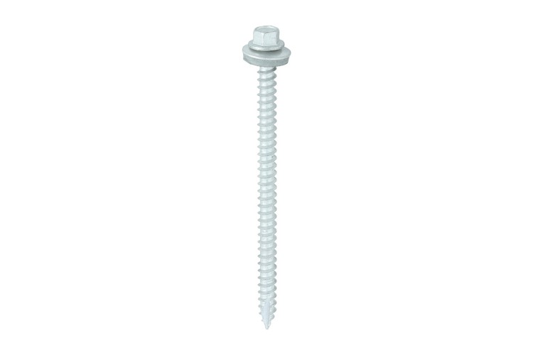 6.3 x 100MM HEX SLASH POINT TIMBER SCREW (SILVER)