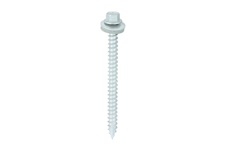 6.3MM X 125MM (SLASH POINT) (TIN - TIMBER) HEX SELF DRILLING SCREW (EPDM 16MM) (100 PK)