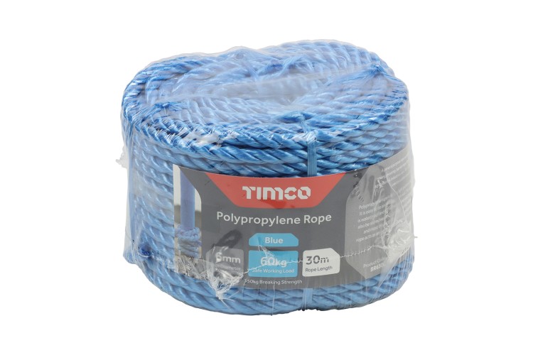 6mm x 30m Blue Poly Rope - Coil BR630C