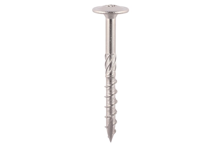 8.0 x 150 TIMBER FRAME CONSTRUCTION & LANDSCAPING SCREWS (WAFER) (A2 STAINLESS STEEL)