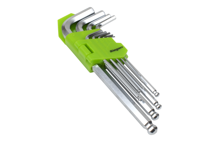 9 PIECE LONG METRIC BALL ENDED HEX KEY SET (ALLEN)