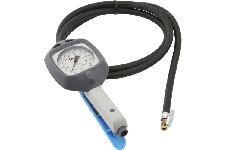 Airforce Tyre Inflator 0-170 psi & 0-12 bar, 1.8m Hose Euro Connector