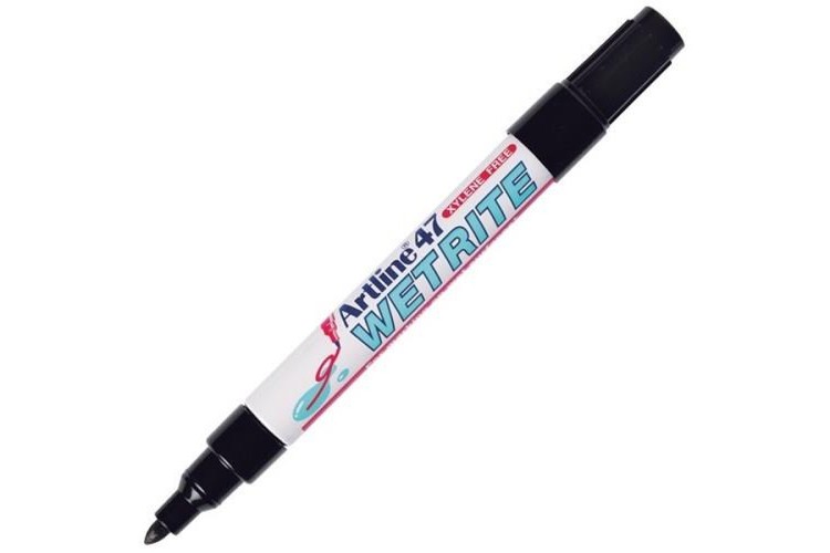 Artline47 Wetrite Permanent Marker Black