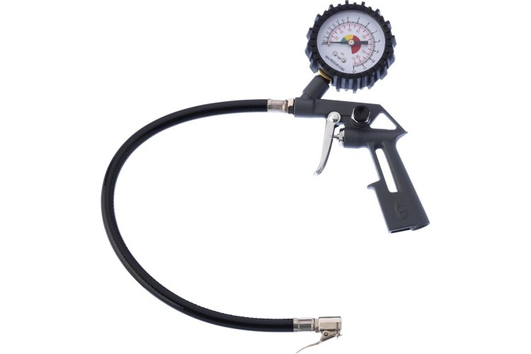 Blowgun Style Tyre Inflator, 10-174 psi & 0-12 bar, 0.4m Hose, Euro Connector