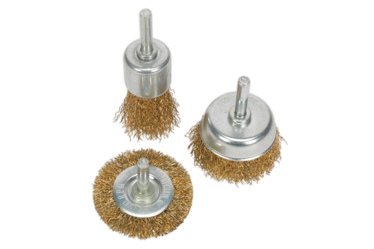 CRIMPED WIRE BRUSH SET (3PC) (BRASSED)