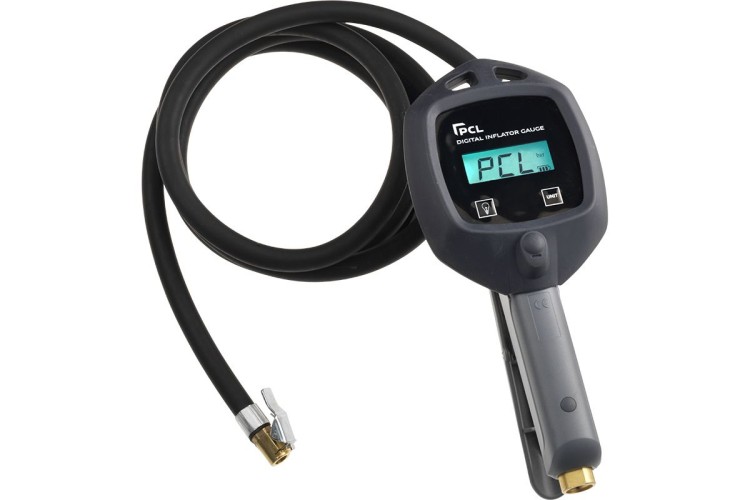 Digital Inflator Gauge 1.8m (6ft) Hose with Euro Connector