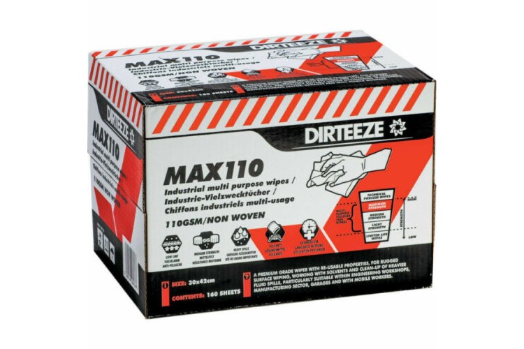 DIRTEEZE MAX110 HEAVY DUTY BOX 160 SHEETS MAX110B160