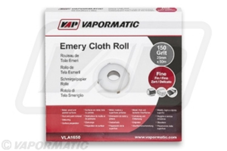 EMERY CLOTH ROLL (FINE) (150 GRIT) 25MM X 50MTR