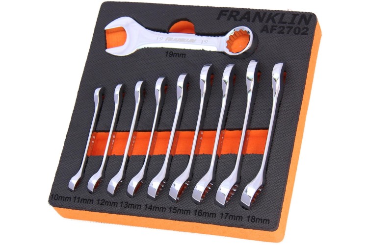 Franklin 10 pce 12 pt Stubby Spanner Set