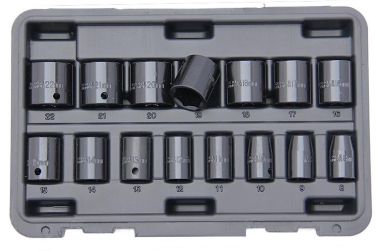 Franklin 15 pce 6 pt Impact Socket Set 3/8