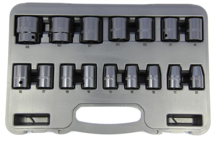 Franklin 16 pce 6 pt Impact Socket Set 1/2