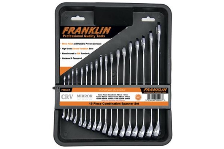 Franklin 18 pce 12 pt Combination Spanner Set