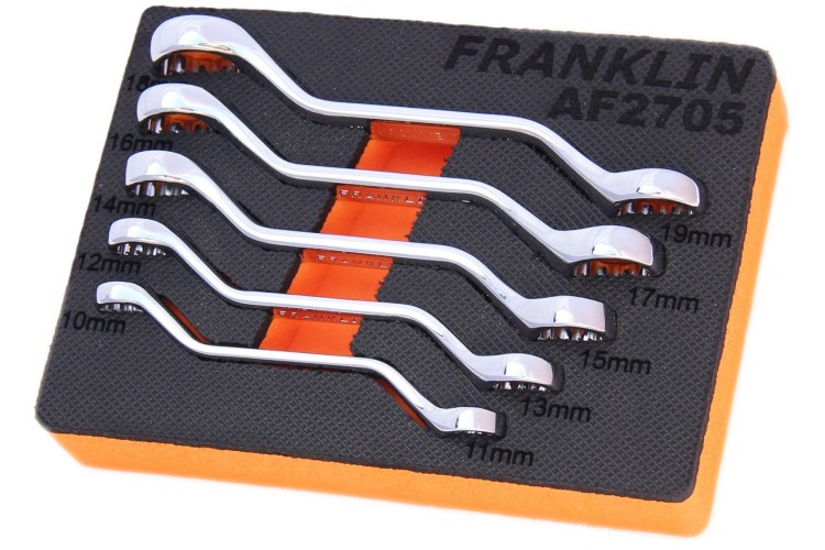 Franklin 5 pce 12 pt Mini Ring Spanner Set