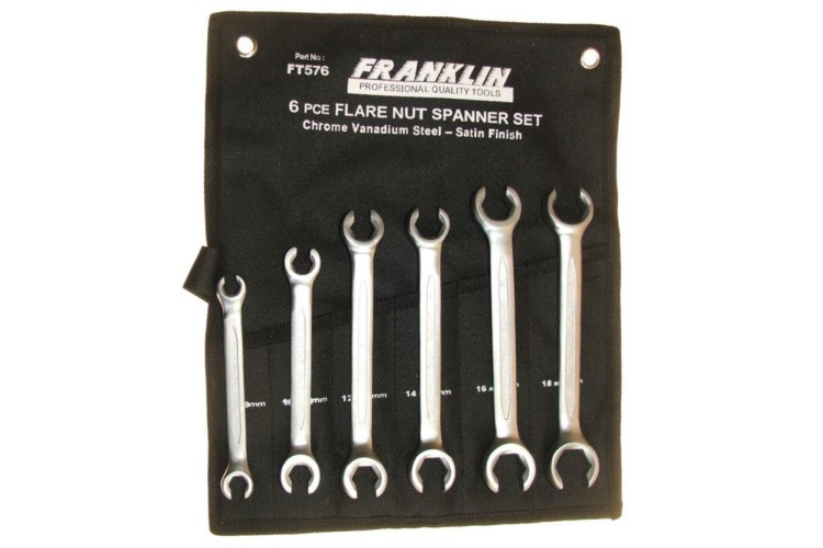 Franklin 6 pce Flare Nut Wrench Set 8-19mm