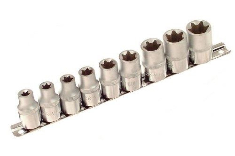 Franklin 9 pce Ext Star Socket Set 1/2