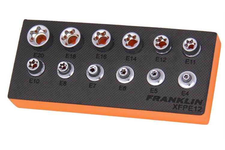 Franklin XF 12 pce Low Profile External Star Set 3/8