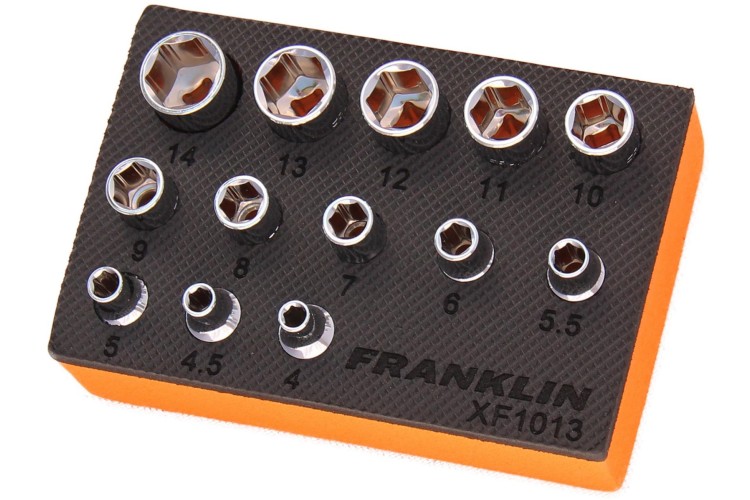 Franklin XF 13 pce 6 pt Socket Set 1/4