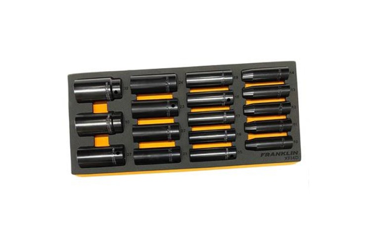 FRANKLIN XF 17PCE 6PT DEEP IMPACT SOCKET SET 1/2