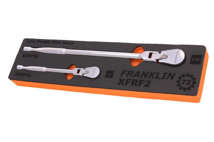 Franklin XF 2 pce 72 Teeth Low Profile Flexible Ratchet Set 1/4