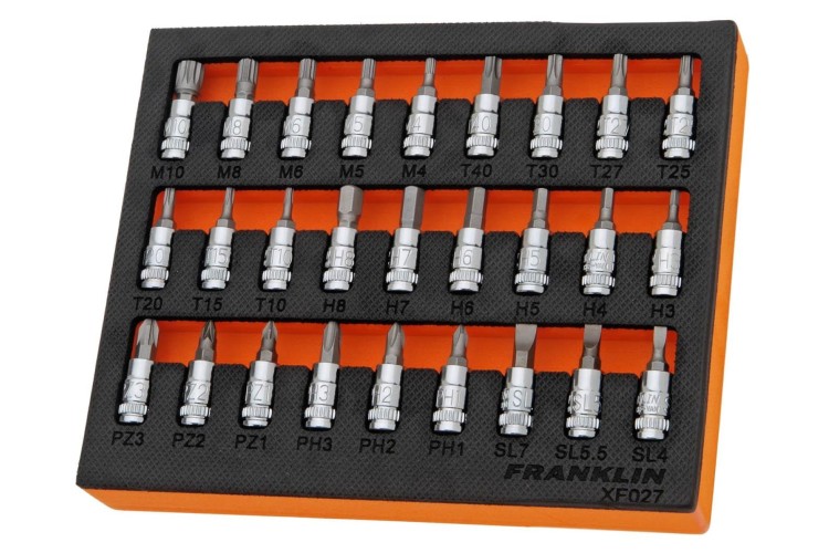 Franklin XF 27 pce Bit Socket Set 1/4