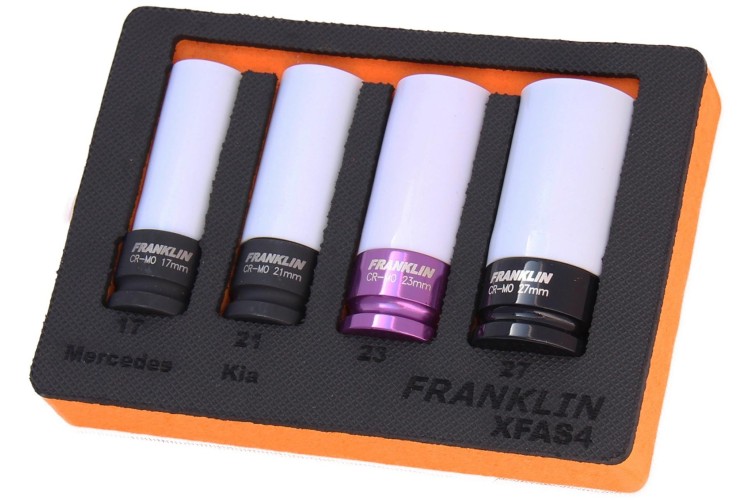 Franklin XF 4 pce Alloy Wheel Nut Socket Set 1/2