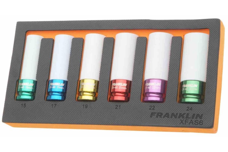 Franklin XF 6 pce 6 pt Alloy Wheel Nut Socket Set1/2