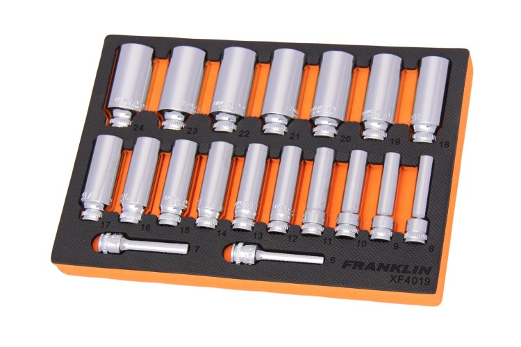 Franklin XF 6pt Deep Socket 24mm 3/8dr