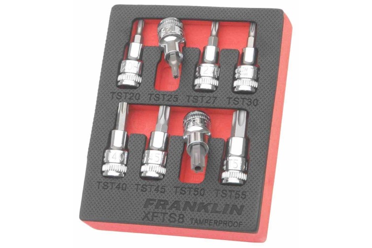 Franklin XF 8 pce Tamper Star Bit Socket Set 3/8