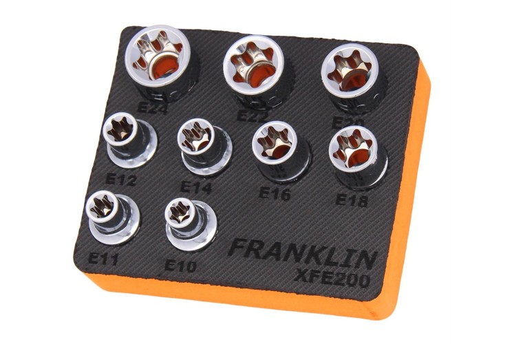 Franklin XF 9 pce External Star Socket Set 1/2