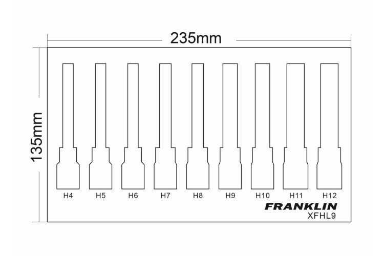 Franklin XF Long Hexagon Bit Socket 3/8