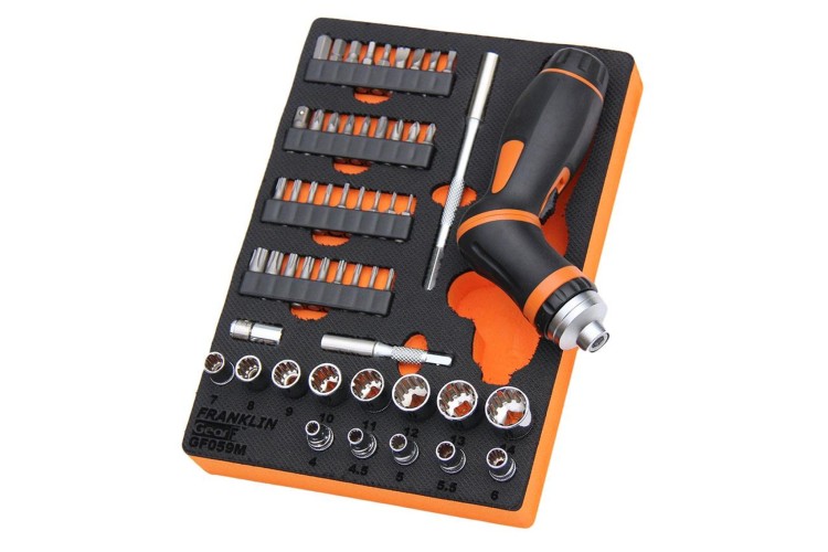 GearF 59pce Multidrive Socket and Ratchet Screwdriver Set 1/4