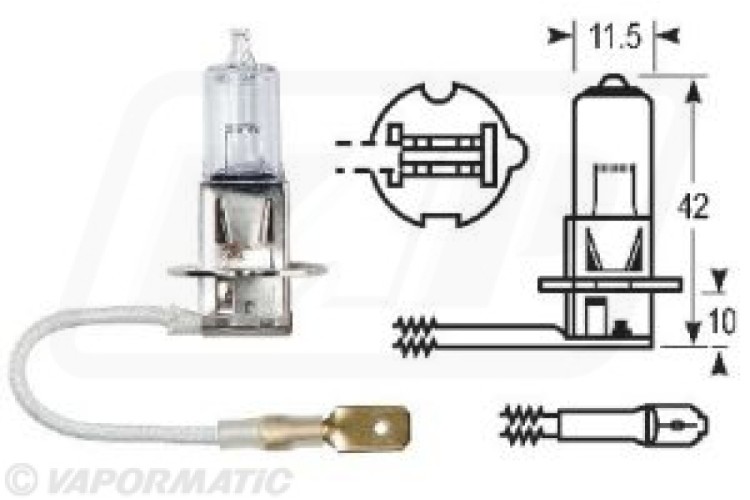 HALOGEN BULB 2V 55W H3