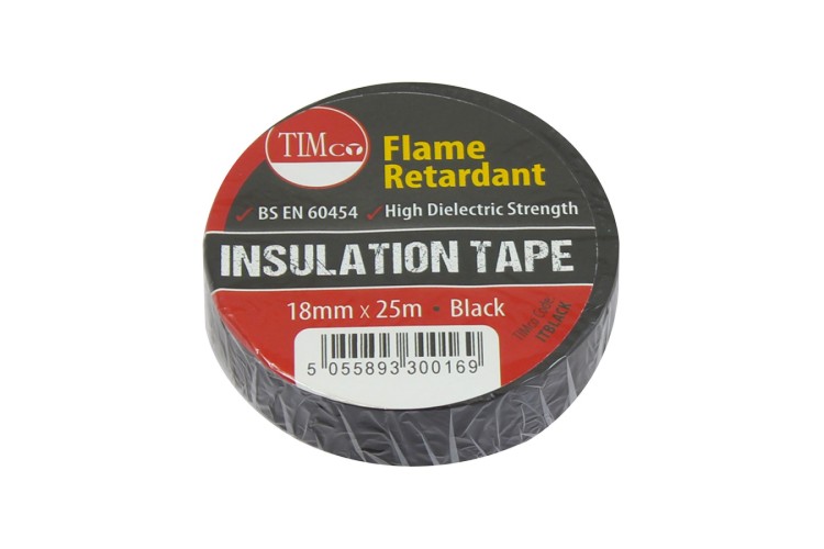 PVC INSULATION TAPE 25M X 18MM (BLACK)